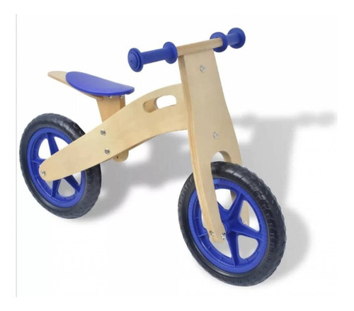 Bicicleta Para Niños De Madera Azul Sin Pedales Tipo Chivita