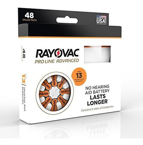 Rayovac Proline Avanzada Pilas Para Audífonos Tamaño 13 