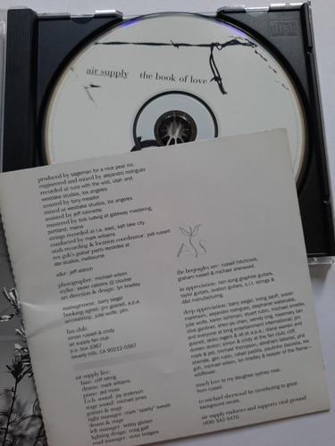 Air Supply - The Book Of Love - Cd
