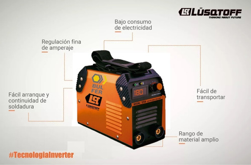 Soldadora Inverter Lusqtoff Iron 250 180a Antistick Electric
