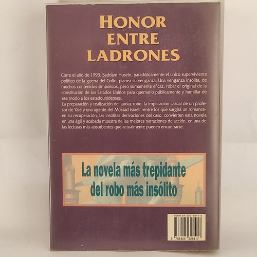 Imagen 2 de 2 de Honor Entre Ladrones Jeffrey Archer Libro Usado