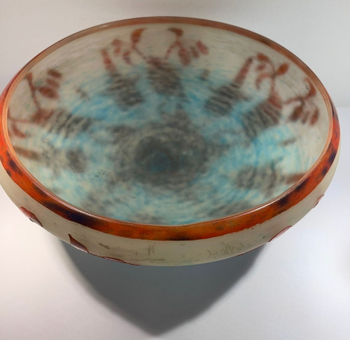 Antiguo Vidrio Firmado Artistico Le Verre Francais Original (Usado)