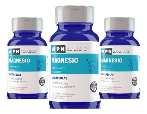 Wpn | Magnesio Con Potasio Y Vit B6 -  Pack 3 Meses