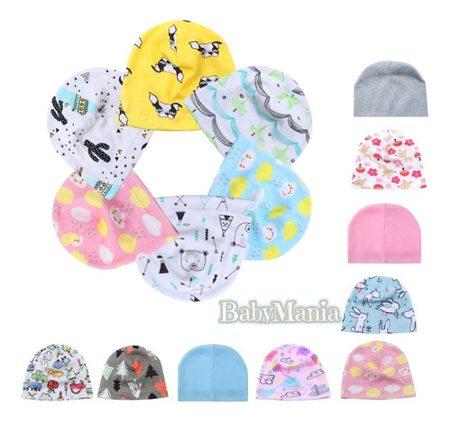 Pack 5 Gorros De Algodón Para Bebes