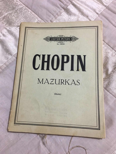 Chopin Mazurkas Autor Scholtz Editorial Edition Peters