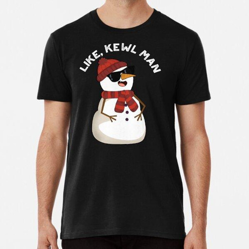 Remera Como Kewl Man Funny Snowman Puns (bg Oscuro) Algodon 
