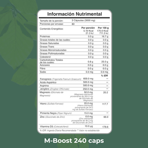 Biobo Labs Promen M-boost 240caps Sabor Sin Sabor