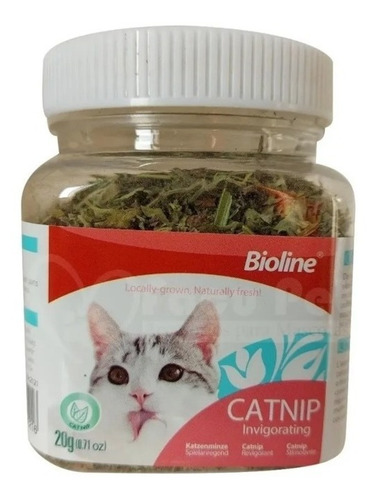 Hierba Gatera Catnip Deshidratado Para Gatos Bioline 20g