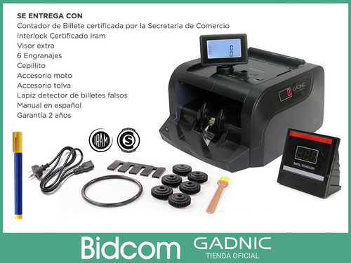 Imagen 8 de 10 de Contadora De Billetes Detecta Falsos Plata Triple Display