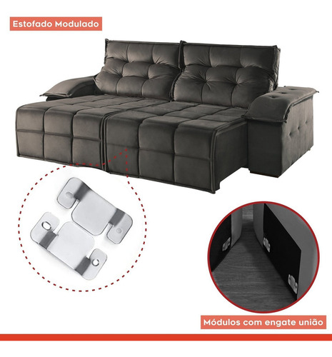 Sofá Retrátil E Reclinável 290cm 2 Lugares M122