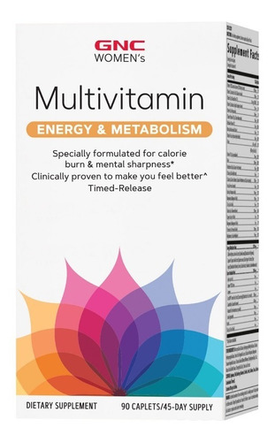 Multivitamínico Mujer Gnc Energía & Melatoblismo 90 Caplets