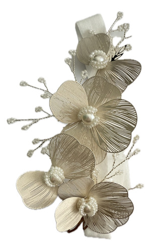 Diadema Elástica Floreada Pz Joyería Bebé