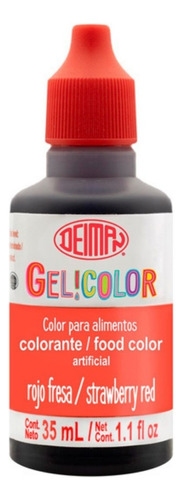 Colorantes Comestibles En Gel Rojo Fresa 35ml Repostería