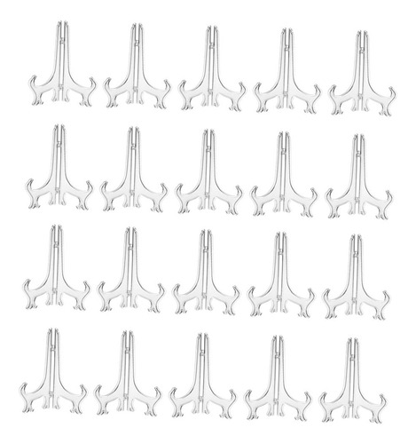 40 Caballetes Transparentes Con Soporte De Letrero