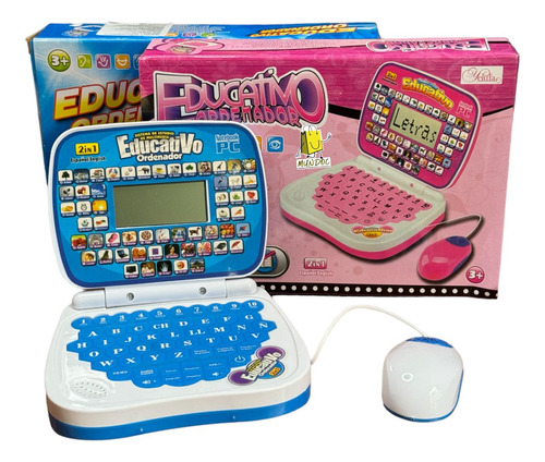Juguete Mini Laptop Sonido 2 En 1 Español-inglés Niños Educa
