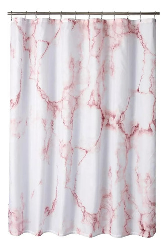 Cortina De Ducha De Mármol Rosa Para Baño.
