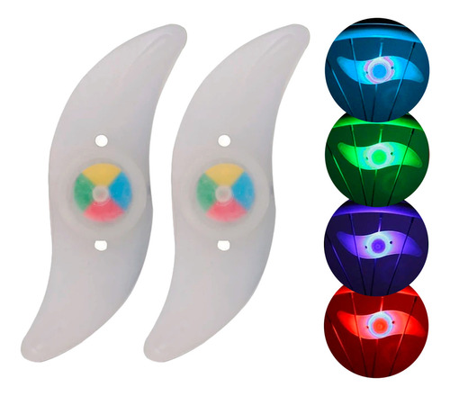 Luz Led X2 Color Rayos Ruedas Bicicleta Moto Seguridad 