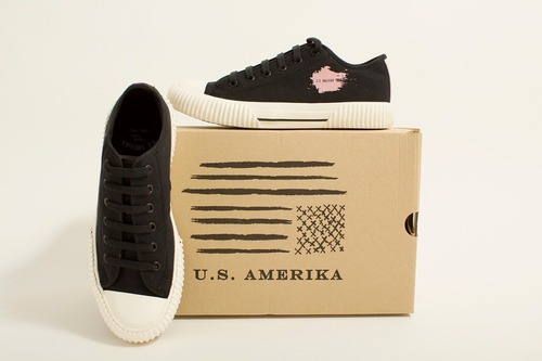 Imagen 7 de 8 de Zapatillas Urbanas Mujer Lona Negra Chatitas Dama