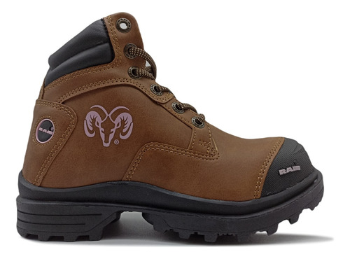 Bota Industrial Marca Ram De Mujer Con Casco Resistente 401