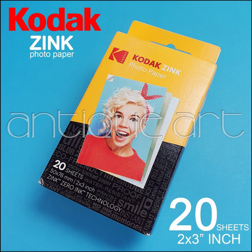 A64 20 Photo Paper Zink 2x3 Inch Kodak Polaroid Hp Canon 