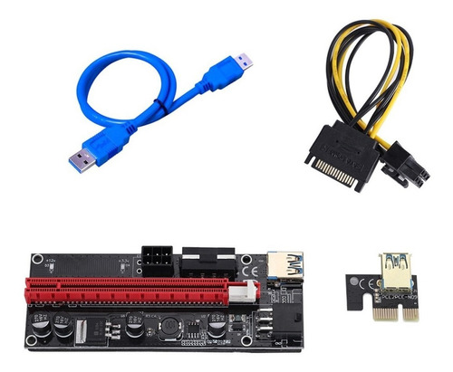 Imagem 8 de 10 de Extensor Placa Video Pci-e 1x 16x Usb 3.0 Fonte Atx Sata Pc