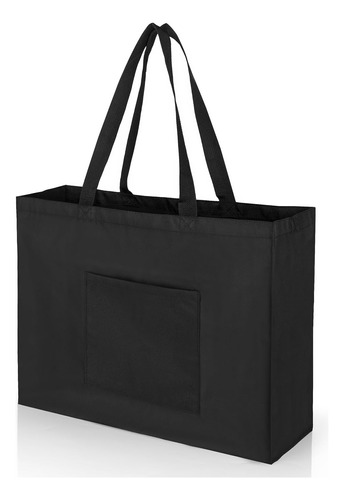 Bolsas De Compras Reutilizables De La Cremallera Del Negro D