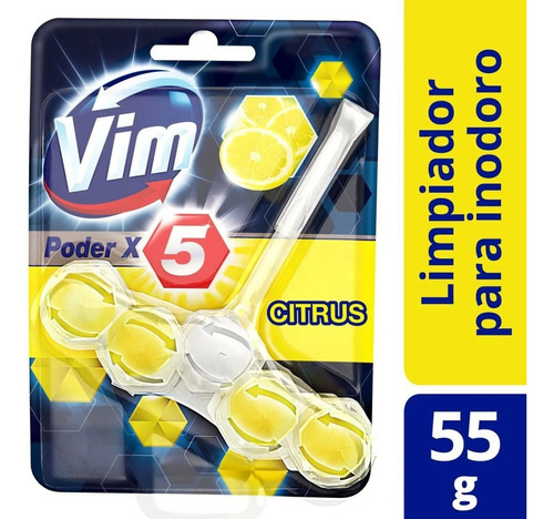 Vim Canasta Para Inodoro Citrus Poderx5 55g