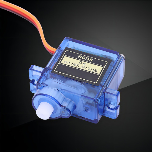 Motor De Microengranajes Sg90 9g De 360 Grados Con Ala Fija Color Azul