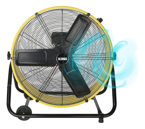 Ventilador Industrial De Piso 24 2 Velocidades Kong Ko-fs4 Cantidad De Aspas 3 Estructura Amarillo Aspas Negro Diámetro 60.96 Cm Frecuencia 60 Hz Material De Las Aspas Aluminio