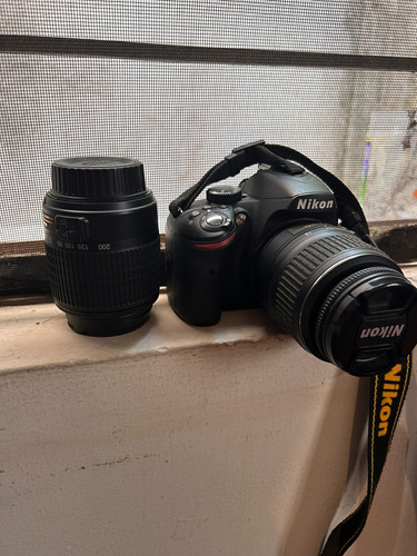 Nikon Kit D3200 + Lente 18-55mm Vr + Lente 55-200mm Vr 