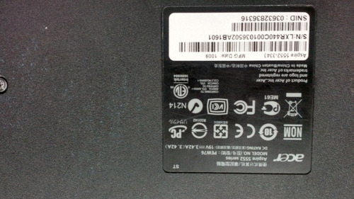 Notebook Acer Aspire 5552 -3343 - Repuestos X Separados