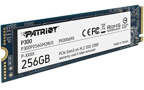 Disco Solido M.2 Nvme 256gb Patriot P300