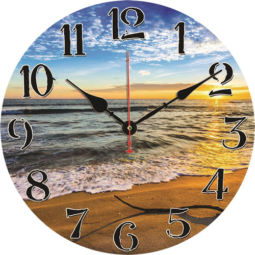 Taheat Reloj De Pared De Mar De Playa De 12 Pulgadas, Decora