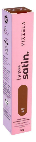 Base de maquiagem Vizzela Vegana Satin tom cor 16 - 30mL 30g