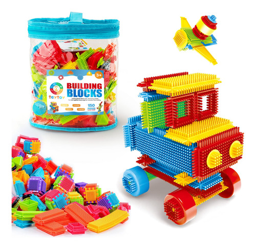 Teytoy My First Baby Building Toys, 150pcs Bristle Shape Blo