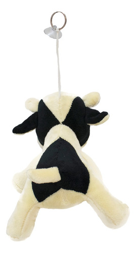 Chaveiro Com Ventosa Vaca Vaquinha De Pelúcia Carro - 21cm