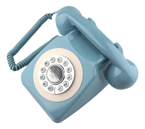 Teléfono Retro De Sixdefly, Teléfono De Teléfono Fijo Clásic