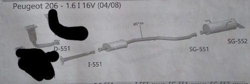 Silenciador Y Caño De Escape Peugeot 206 16v (04-08)