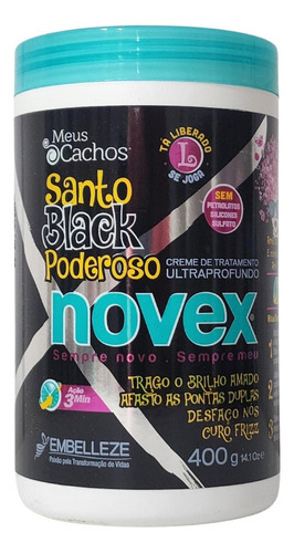 Novex Santo Black Poderoso Crema De Tratamiento 400g
