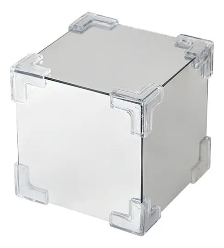 Lámpara Cubo Espejo Tulipanes Infinitos P/armar Usb 12cm Amarillo