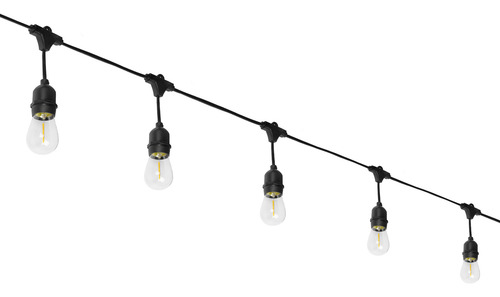 Serie De Luces 15 Focos Vintage Led Extensión 14.6m Exterior