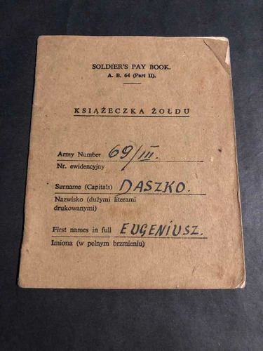 Libreta 2da Guerra Mundial. Pago A Soldado Ruso. 53295.