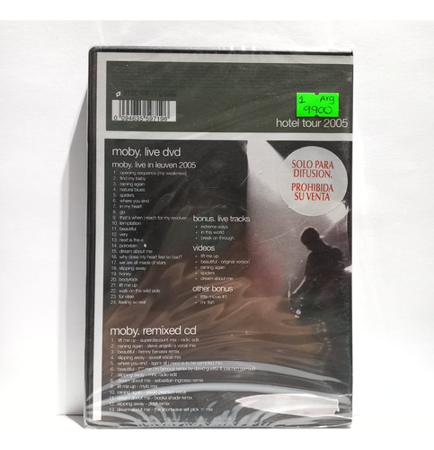 Moby Live Hotel Tour 2005 Dvd Arg Nuevo Musicovinyl
