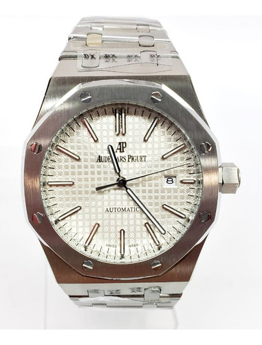 Reloj Ap Royal Oak Blanco En Acero Automatico 41 Mm