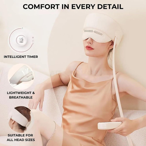 Masajeador Eléctrico Con Gorro, Masajeador De Ojos Y Cabeza