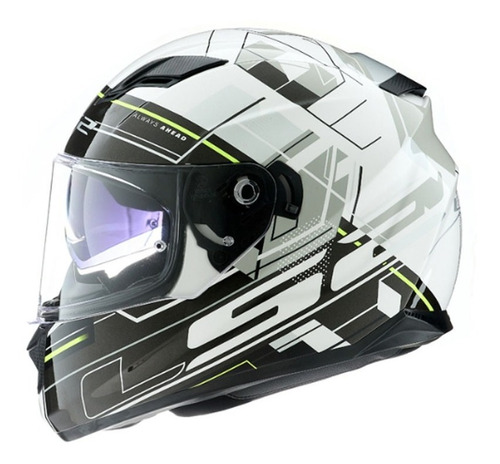 Casco Ls2 320 Stream Scape Negro Blanco Solo En Mg Bikes