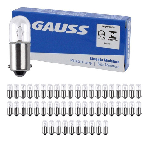 Kit 50 Lampadas 12v 69 4w Luz Painel E Meia Luz Gauss Gl0069