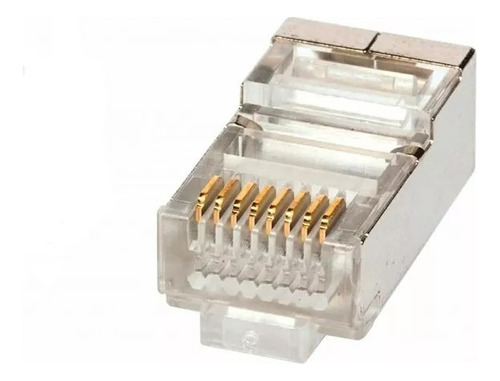 Conector Macho Rj45 Cat6 Metálico 50 Unidades