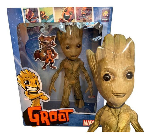 Boneco 50cm Groot Guardiões Da Galaxia Mimo Marvel Universe 