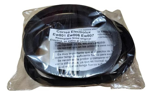 Correa Electrolux Ew801 Ew806 Ew807 Símil Original Elastica 